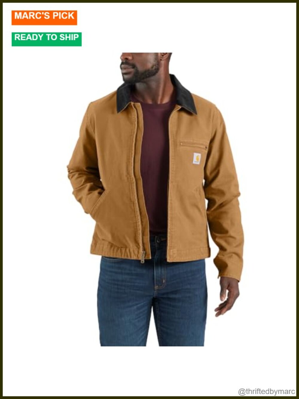 Rugged Flex Relaxed Fit Duck Detroit Jacket Work Utility Outerwear